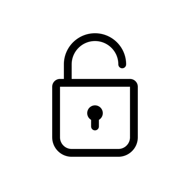 解锁矢量图标。移动应用程序挂锁符号，网页设计。矢量符号在简单的风格孤立在白色背景。图片下载