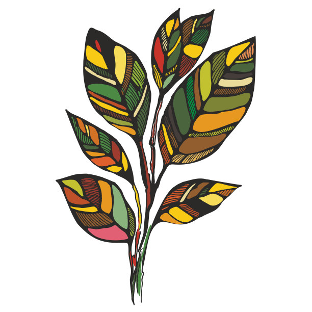 树枝多彩绘图片下载