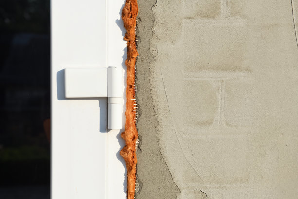 建筑泡沫。泡沫的stroiteln在窗口。在窗户边擦干泡沫图片下载