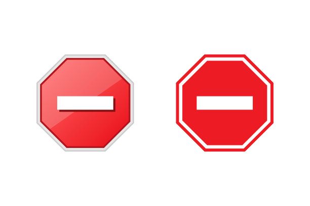 停止标志图标矢量设计图片下载