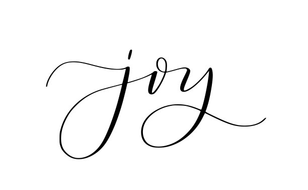 可爱的Joy手写字设计海报、印刷品图片下载