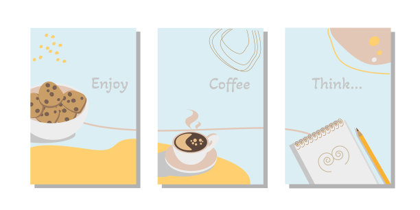 热饮的概念。享受咖啡思考图片下载