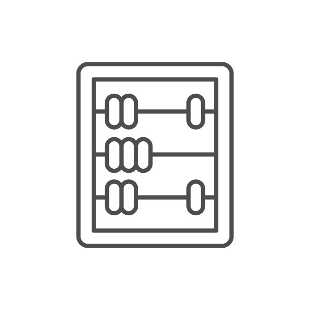算盘线图标或计算符号图片下载