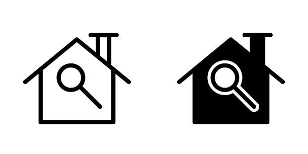 插图矢量图形的房子图标模板图片下载