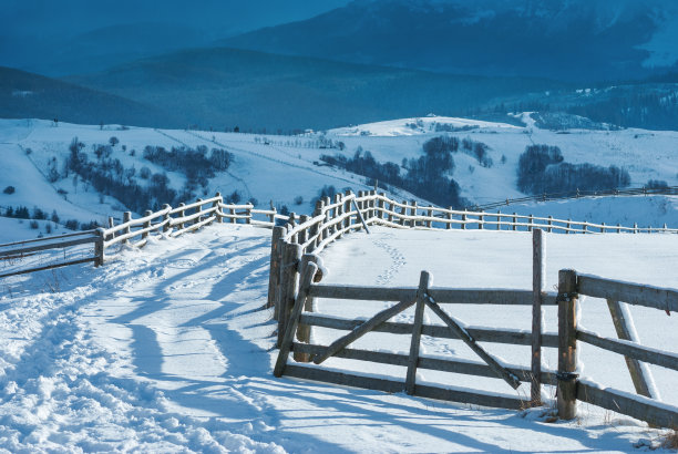 公路穿过喀尔巴阡山山谷图片下载