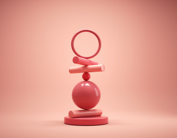 几何元素平衡。不可能的平衡。图片下载