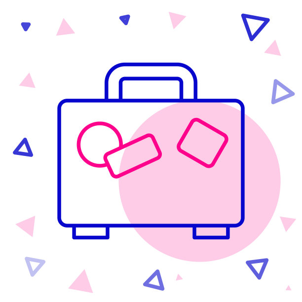 行旅行箱图标孤立在白色图片下载