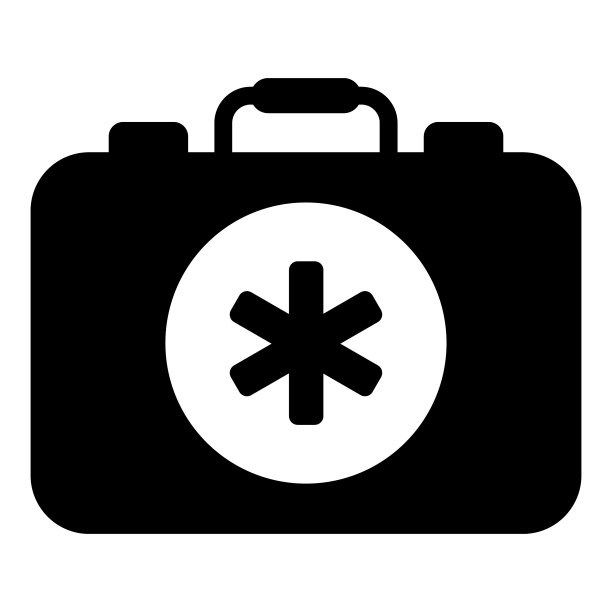 用于Web和移动设备的急救箱图标字形样式图片下载
