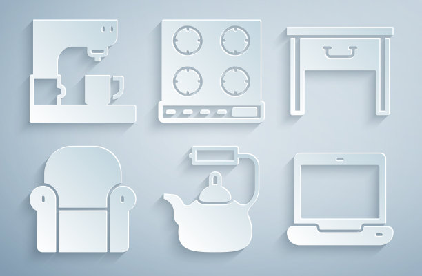 把水壶和把手放在家具床头柜上图片下载