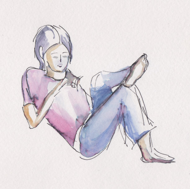 孩子们在不同的姿势和他们的影子图片下载