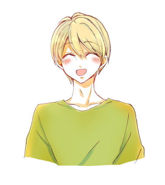 一个可爱微笑的男人的插图图片下载