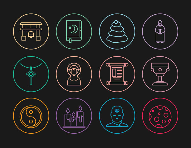 定线月亮基督圣杯堆叠热石图片下载