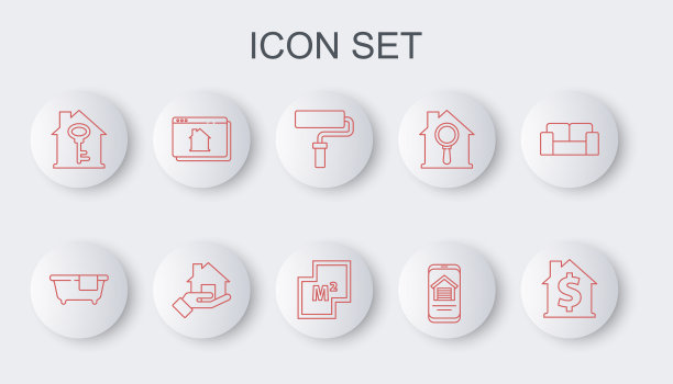 设置线房子与美元符号浴缸油漆图片下载