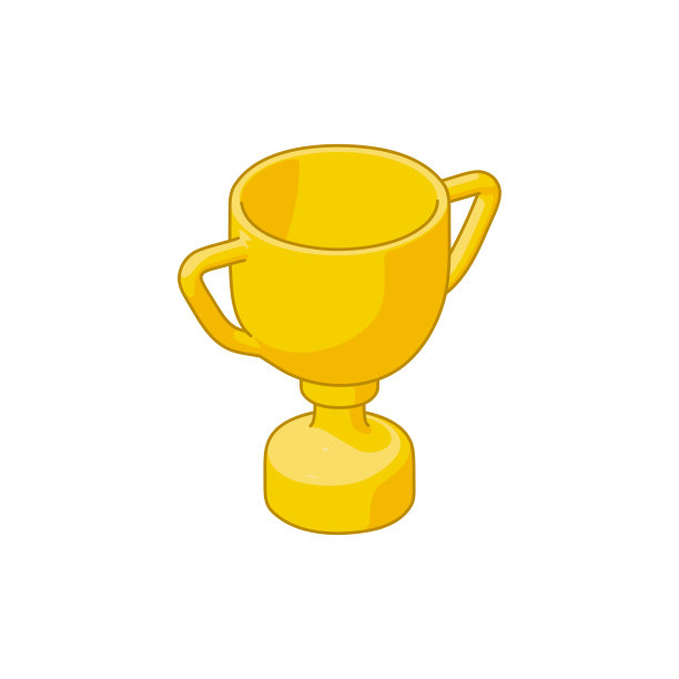 白色背景上金色高脚杯的彩色插图。矢量插图。图片下载