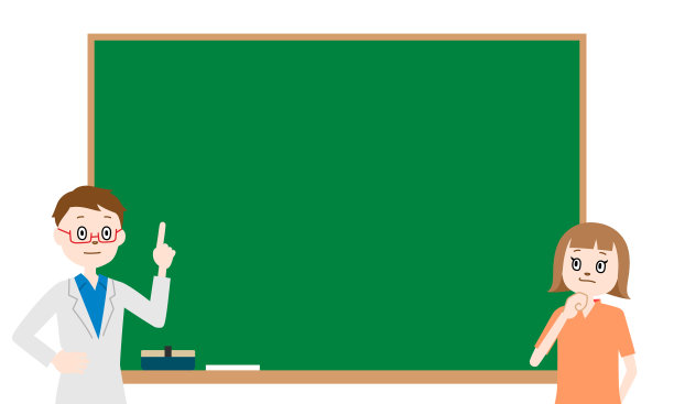 黑板前的教育、老师和孩子的概念说明(白底、矢量、剪接)图片下载