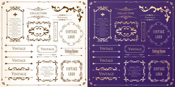 圣诞节主题框架设计集。华丽优雅的设计材料图片下载