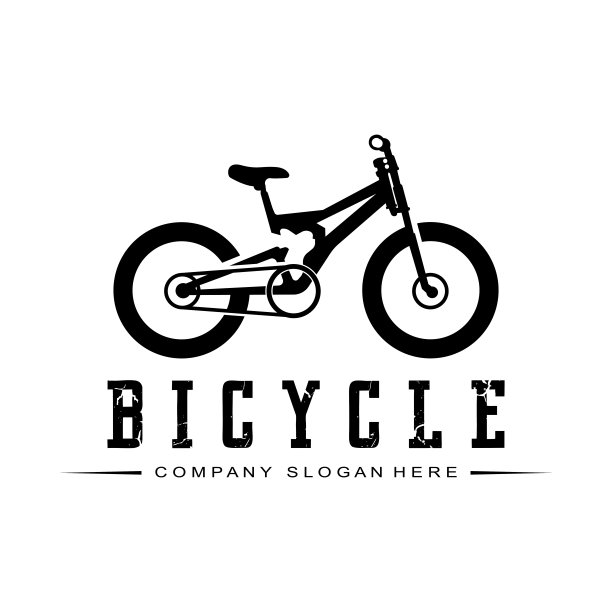 自行车标志图标矢量，车辆的运动，赛车，休闲，下坡，复古模板图片下载