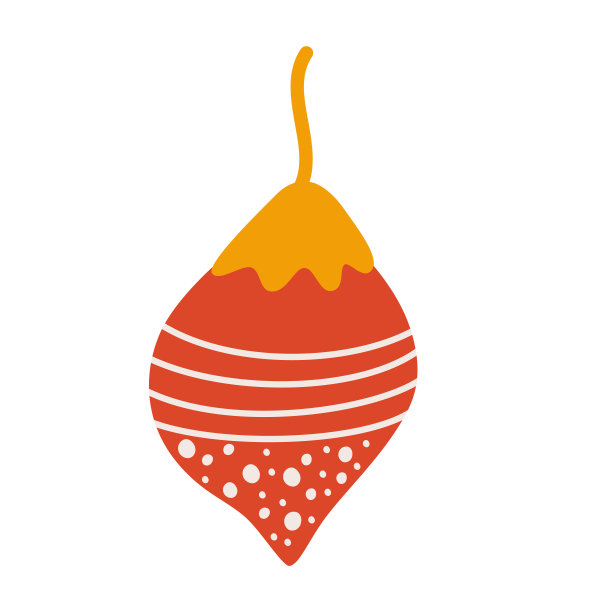 圣诞树的玩具。不同形状的新年装饰。新年和冬季的节日象征。卡通风格的图标。矢量插图。图片下载