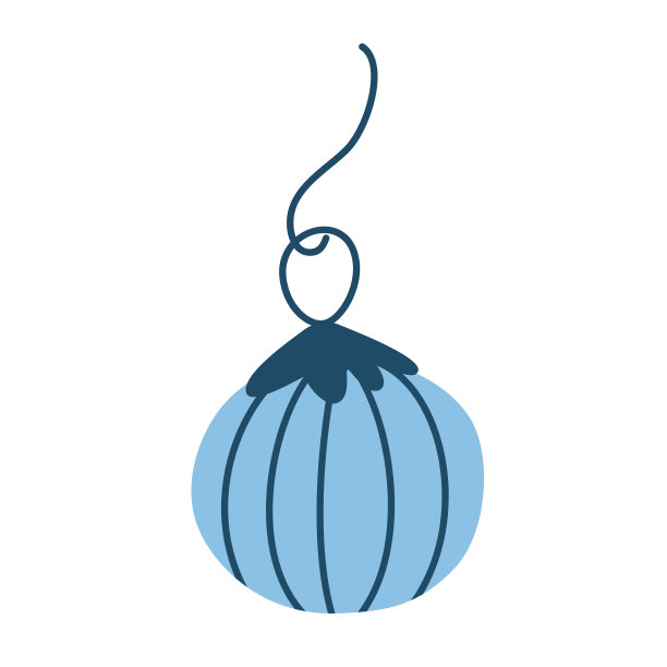 圣诞树的玩具。不同形状的新年装饰。新年和冬季的节日象征。卡通风格的图标。矢量插图。图片下载