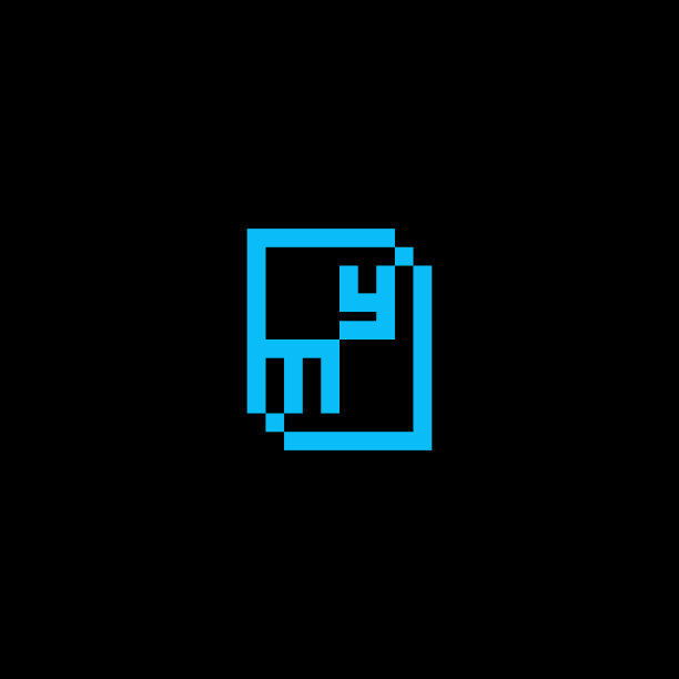 我的电子音乐和几何标志字母的首字母图片下载