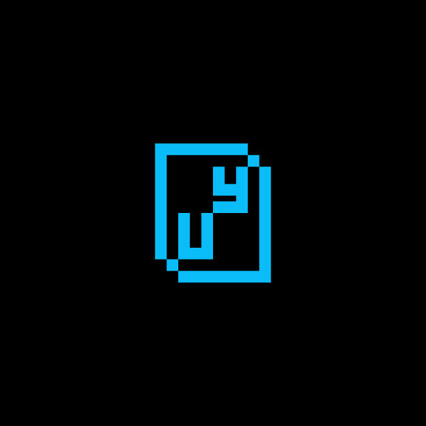 Uy技术和几何初始标志字母图片下载