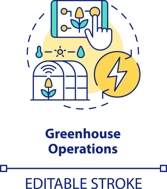 温室运营概念图标图片下载