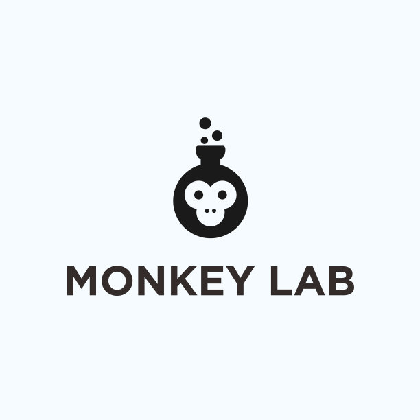 猴子实验室标志设计图片下载