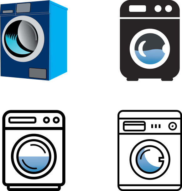 洗衣机或洗衣店图标图片下载