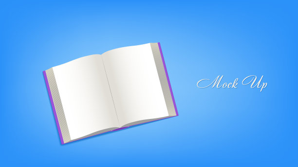3d体积打开的书空白页模拟图片下载