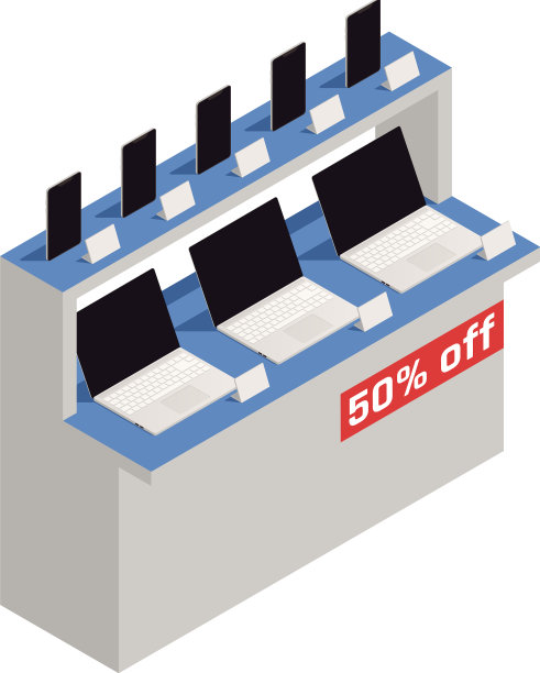 等距电子产品商店图片下载