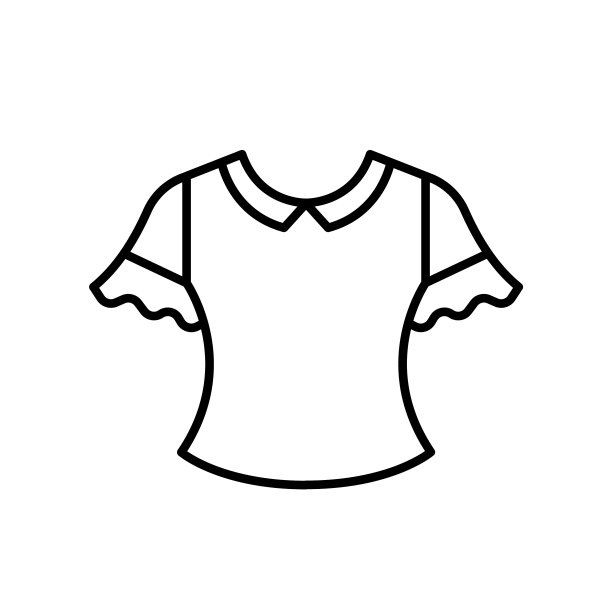 衬衫衣服图标轮廓黑色eps 10图片下载