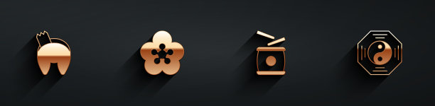 设置中国幸运饼荷花鼓和图片下载