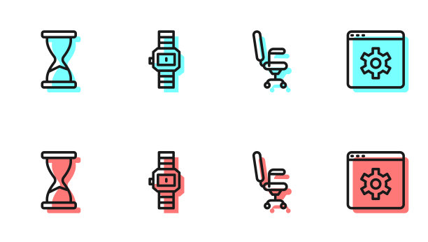 套线办公椅老式沙漏腕表图片下载