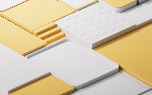 空几何立方体阶段，3d渲染。图片下载