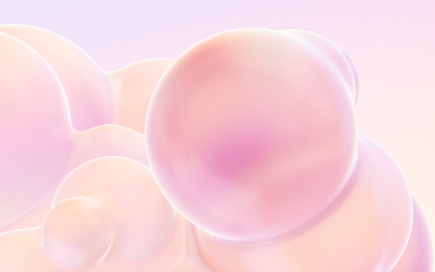 透明渐变气泡，3d渲染。图片下载