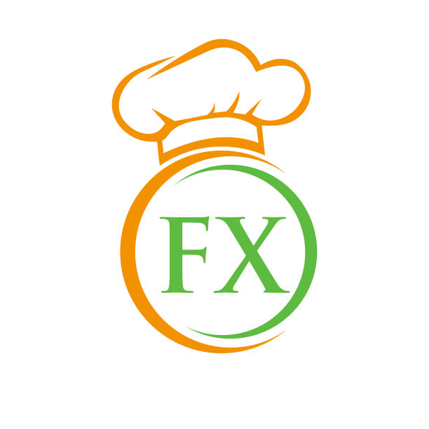 首字母fx餐厅标志模板图片下载