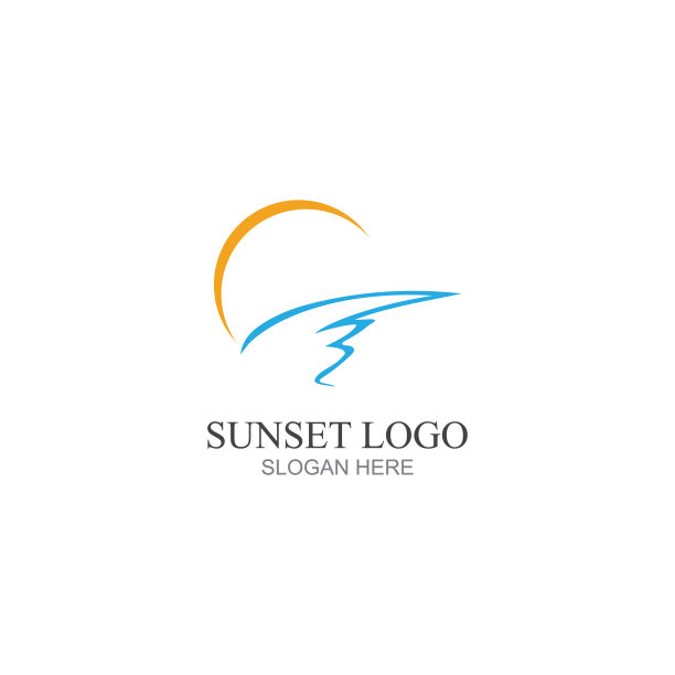 落日标志图标设计图片下载