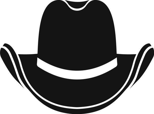 黑色牛仔帽的标志图片下载