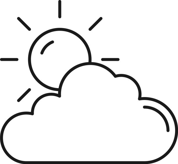 天气线艺术暑假图标设计图片下载