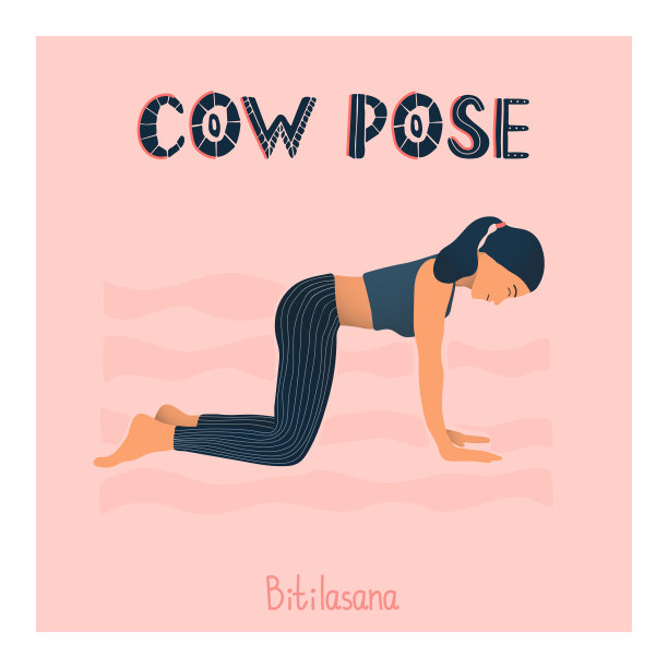 灵活的运动女孩做奶牛瑜伽的姿势图片下载