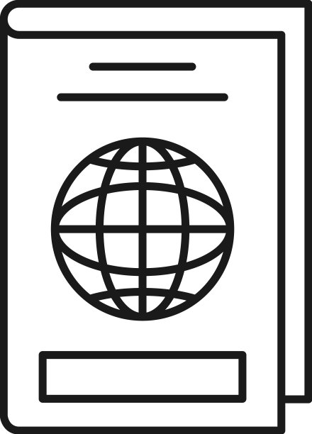 护照线艺术暑假图标设计图片下载