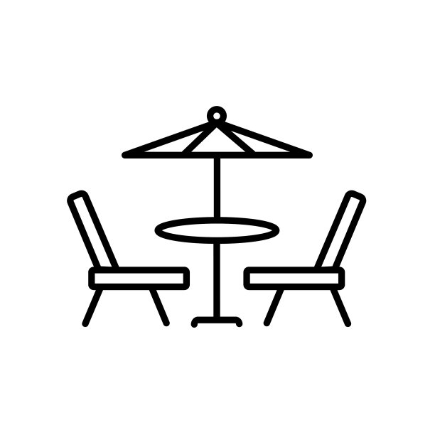 街头酒吧的家具图标简单的图片下载