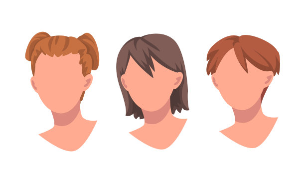 女人的头与脸和脖子有不同图片下载