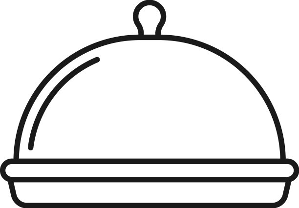 食品托盘线艺术食品和饮料图标图片下载