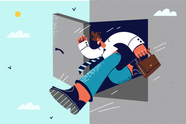 商人从大楼走向未知图片下载