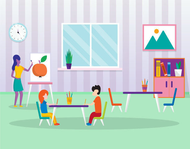 孩子们学着画画图片下载