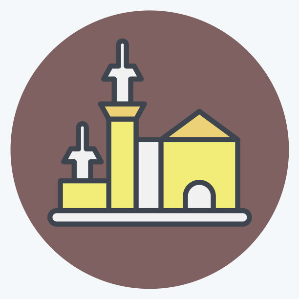 图标城堡适合教育符号色彩图片下载