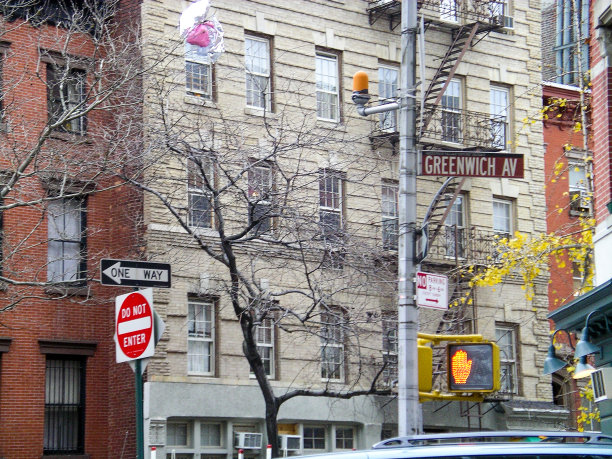 格林尼治大道路标，纽约市，2003年图片下载