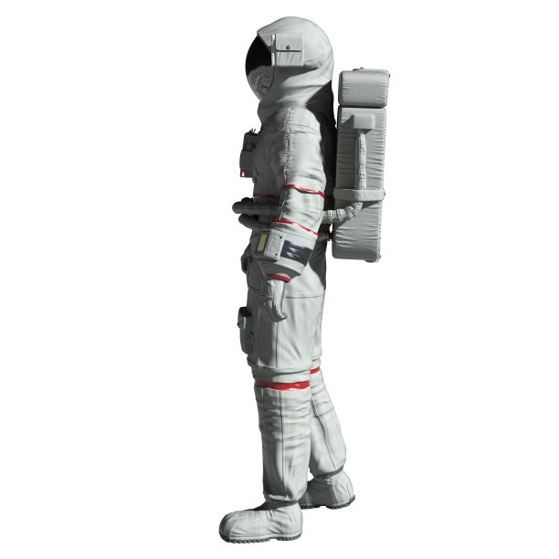 宇航员3d插图孤立在白色背景图片下载