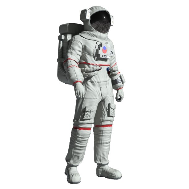 宇航员3d插图孤立在白色背景图片下载